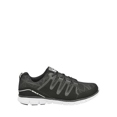 Black/white 'Termas 2' ladies lace up trainers
